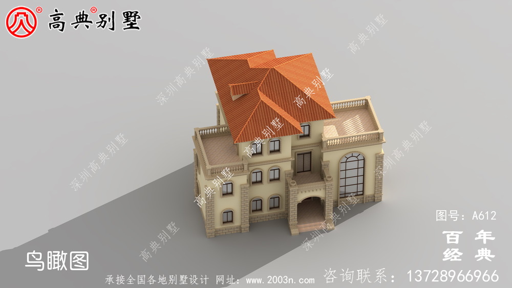 漂亮三層帶露臺別墅_別墅設計圖紙,新農村別墅,農村自建房設計