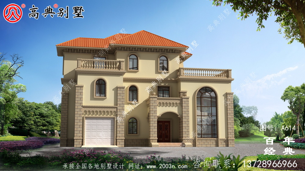 三層鄉村別墅圖紙_別墅設計圖紙,新農村別墅,農村自建房設計