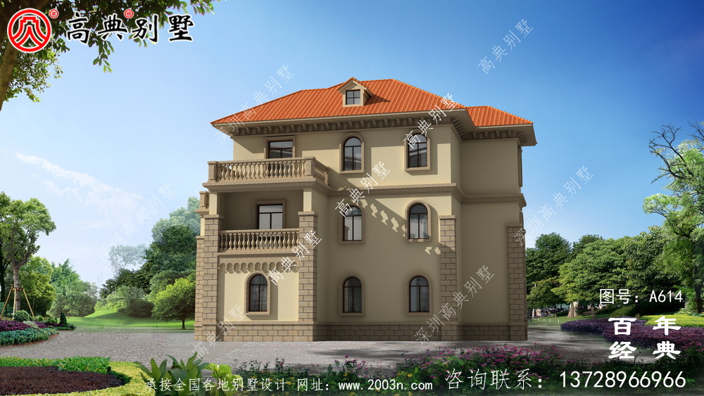 三層鄉村別墅圖紙_別墅設計圖紙,新農村別墅,農村自建房設計
