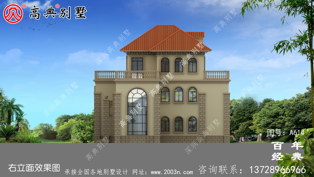 三層鄉村別墅圖紙_別墅設計圖紙,新農村別墅,農村自建房設計
