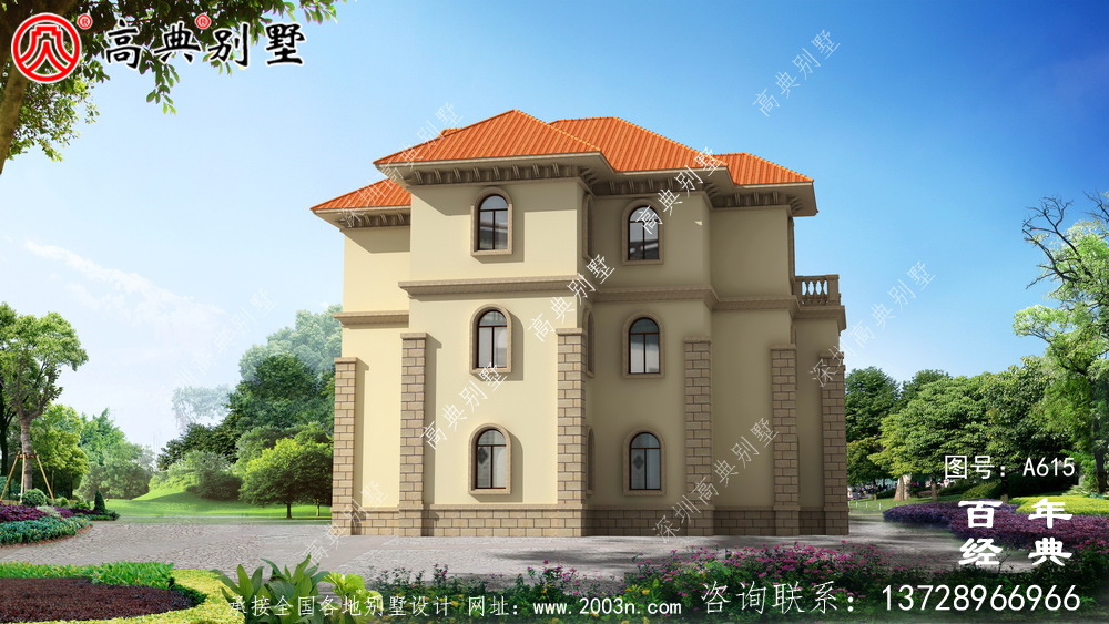 農村三層帶車庫別墅全套圖紙_別墅設計圖紙,新農村別墅,農村自建房設計