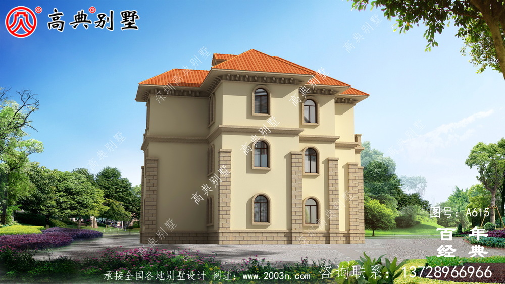 農村三層帶車庫別墅全套圖紙_別墅設計圖紙,新農村別墅,農村自建房設計