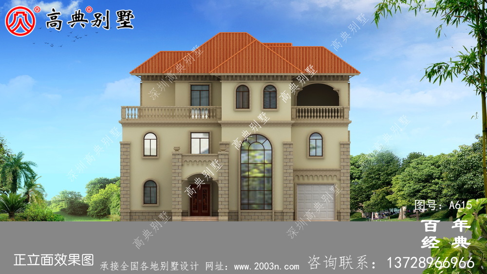農村三層帶車庫別墅全套圖紙_別墅設計圖紙,新農村別墅,農村自建房設計