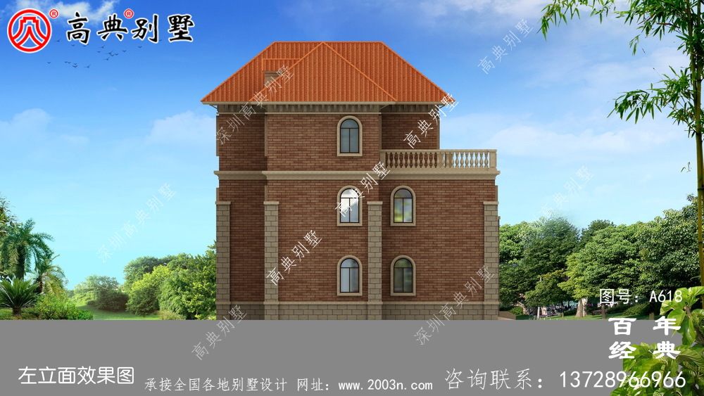 歐式三層帶露臺車庫別墅全套圖紙_別墅設計圖紙,新農村別墅,農村自建房設計