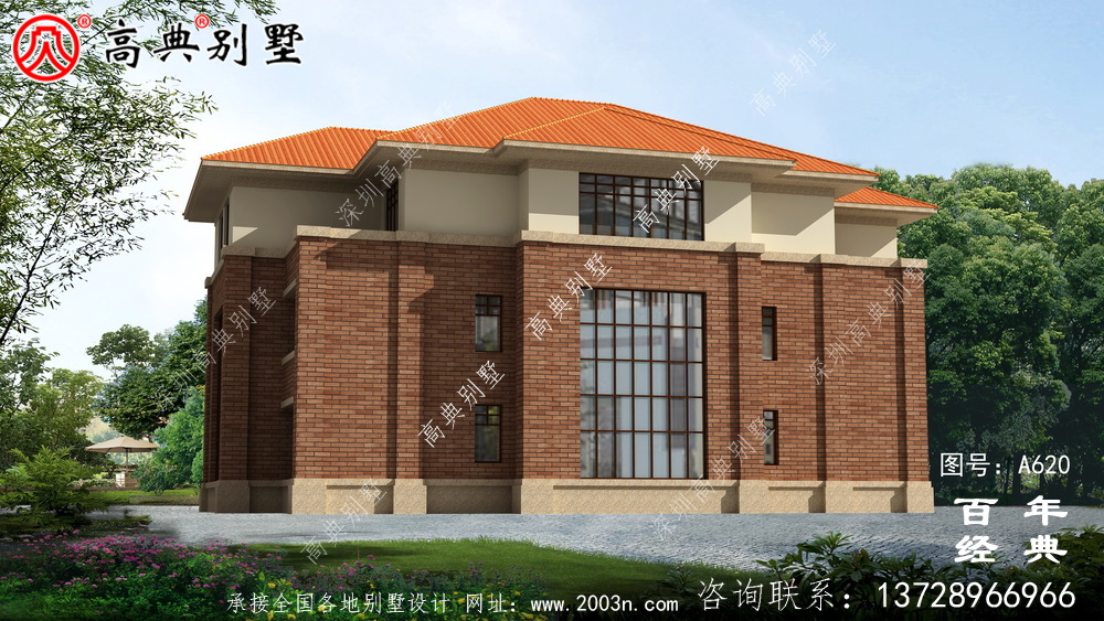 經典三層別墅設計_別墅設計圖紙,新農村別墅,農村自建房設計