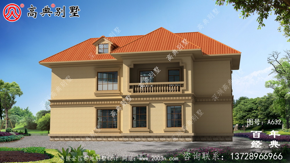 新農(nóng)村兩層帶露臺(tái)車(chē)庫(kù)住宅設(shè)計(jì)_別墅設(shè)計(jì)圖紙,新農(nóng)村別墅,農(nóng)村自建房設(shè)計(jì)