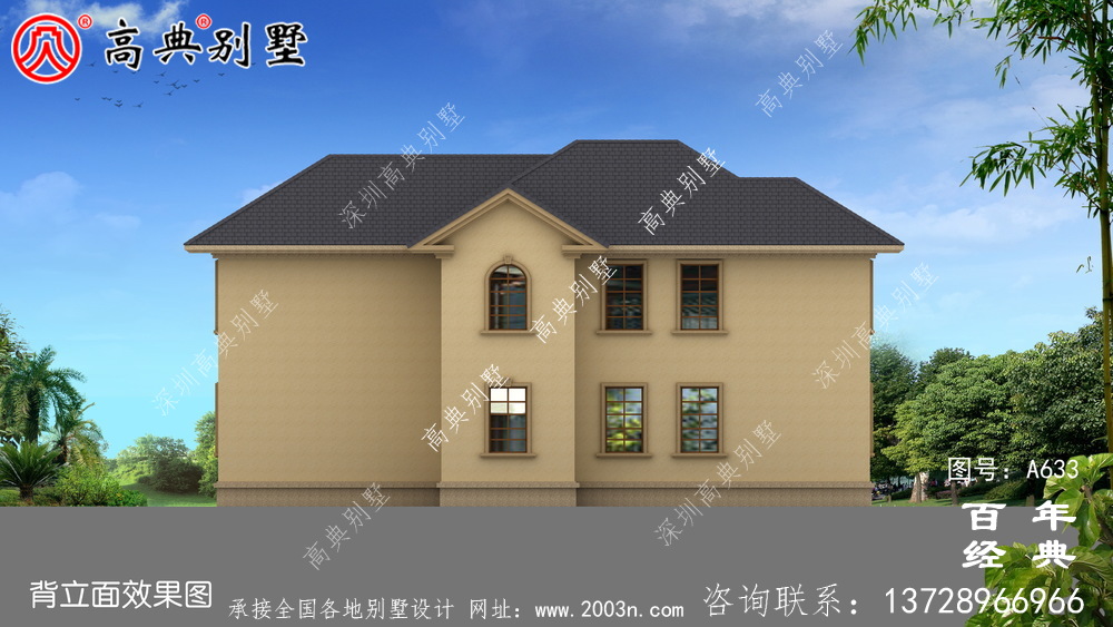 兩層帶車庫(kù)框架結(jié)構(gòu)大氣豪華別墅_別墅設(shè)計(jì)圖紙,房屋設(shè)計(jì)圖