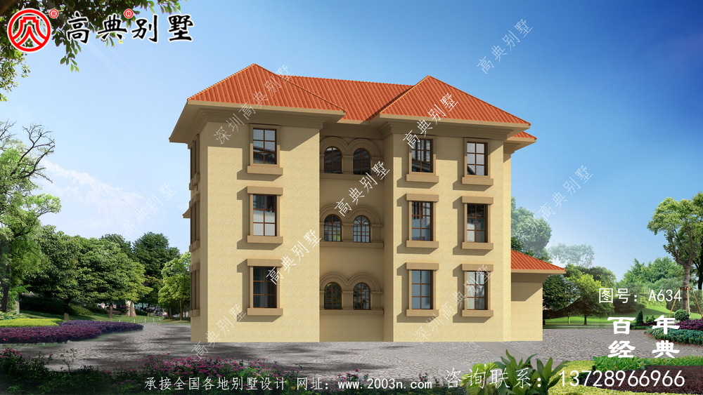 農村三層帶車庫小別墅_別墅設計圖紙,農村房屋設計圖,農村自建房設計