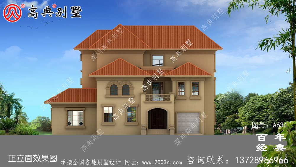 農村三層帶車庫小別墅_別墅設計圖紙,農村房屋設計圖,農村自建房設計