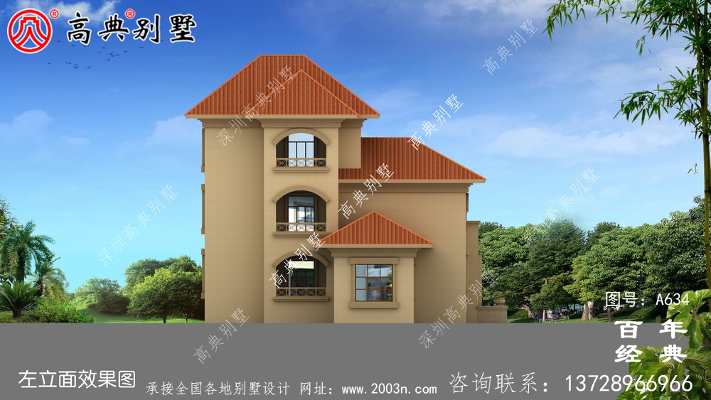 農村三層帶車庫小別墅_別墅設計圖紙,農村房屋設計圖,農村自建房設計