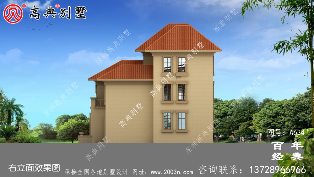 農村三層帶車庫小別墅_別墅設計圖紙,農村房屋設計圖,農村自建房設計