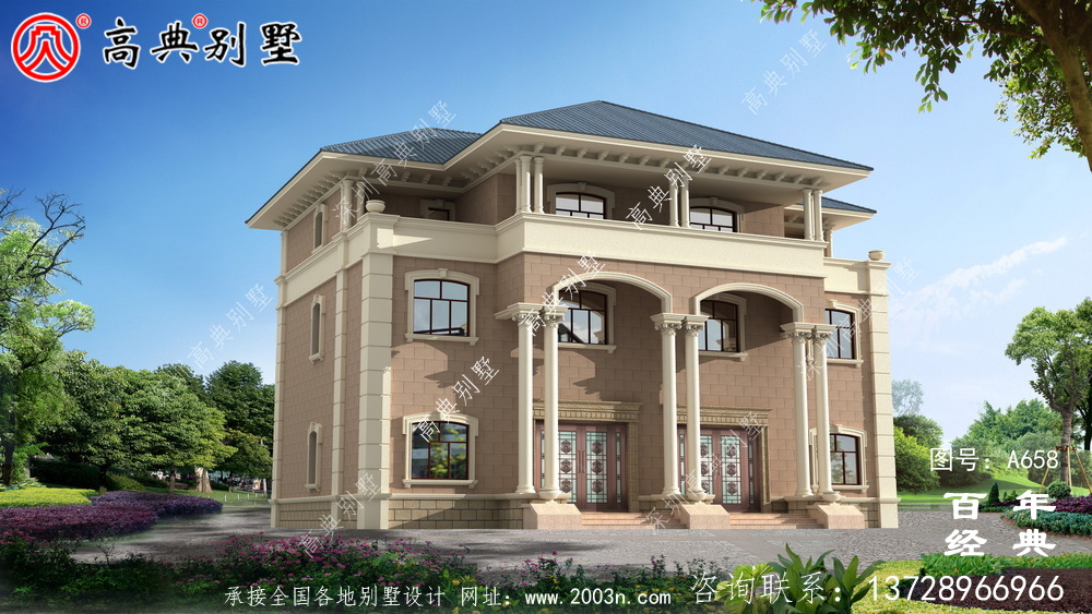 三層歐式雙拼帶露臺鄉村小別墅設計_別墅設計圖紙,新農村別墅,農村自建房設計 三層歐式雙拼帶露臺鄉村小別墅設計_別墅設計圖紙,新農村別墅,農村自建房設計