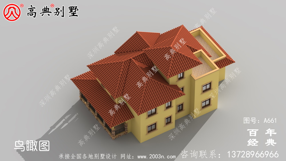 簡易的歐式古典三層帶陽臺小別墅設(shè)計圖紙_新農(nóng)村別墅戶型圖設(shè)計