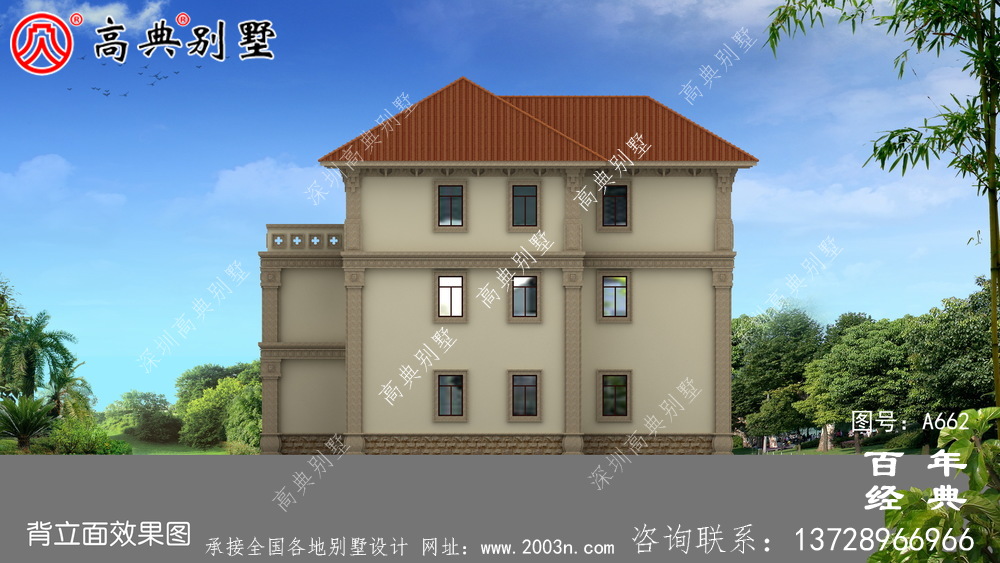 新農村建設三層別墅適用型鄉(xiāng)村別墅設計圖紙_農村自建小別墅外觀圖