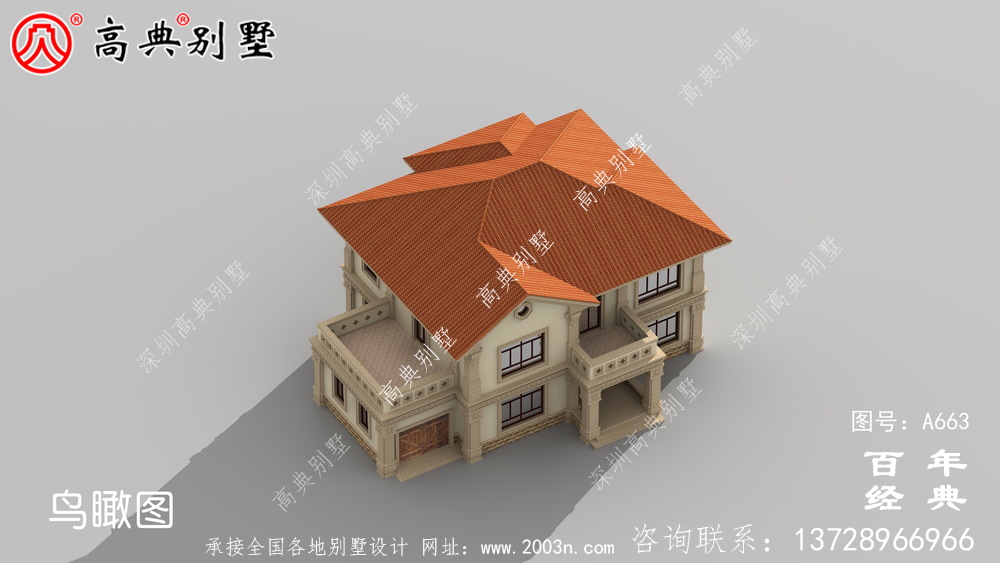 新農村簡易兩層別墅設計圖紙_農村自建小別墅效果圖