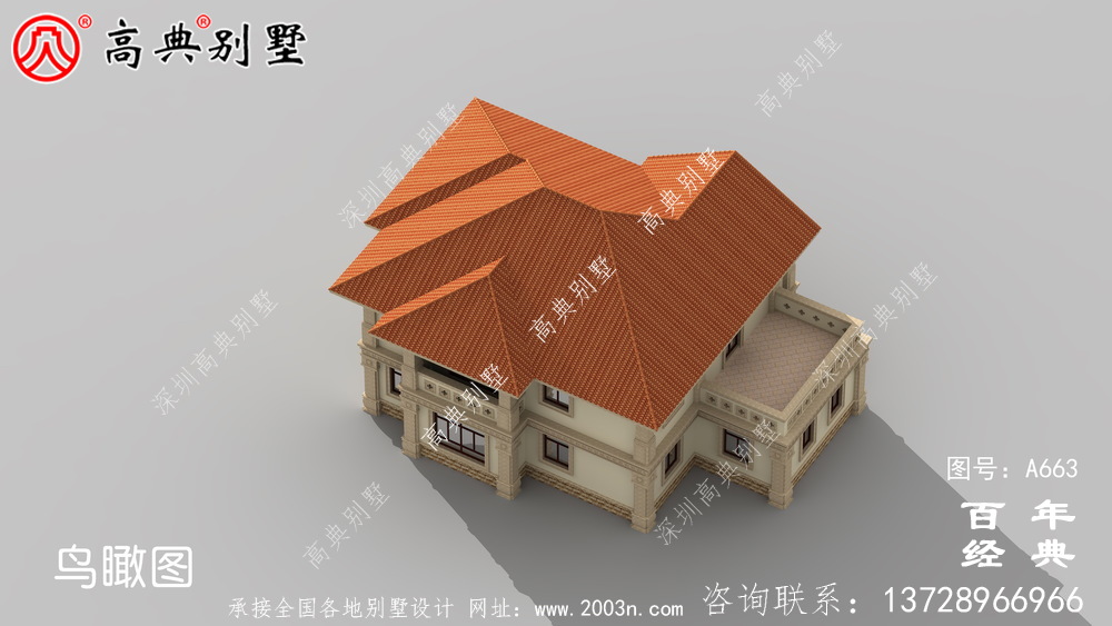 新農村簡易兩層別墅設計圖紙_農村自建小別墅效果圖