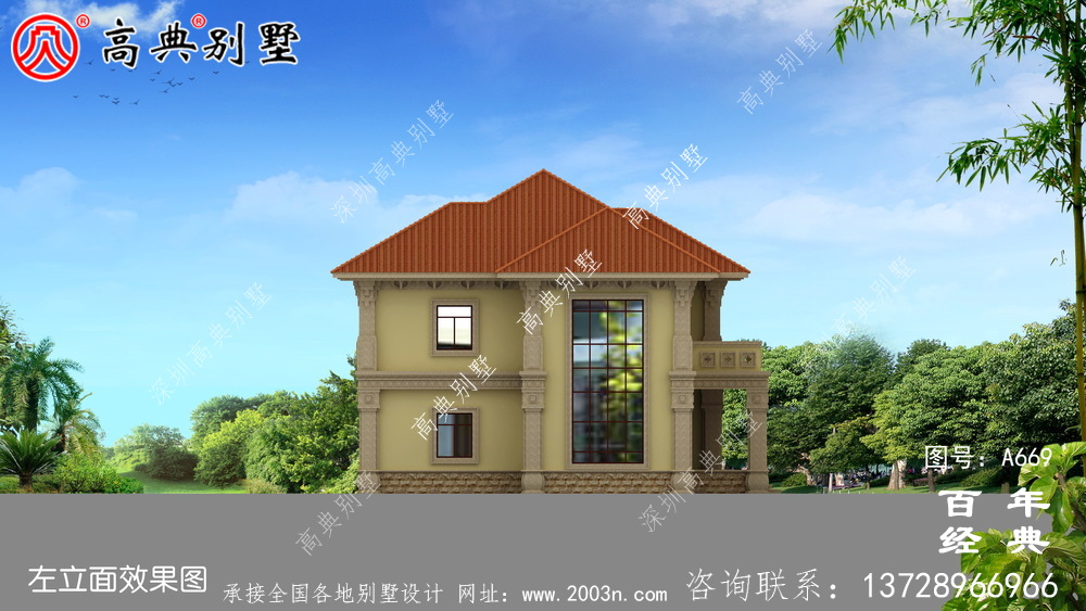 新農村二樓附車庫簡易農村小別墅設計圖_農村二樓建房別墅圖