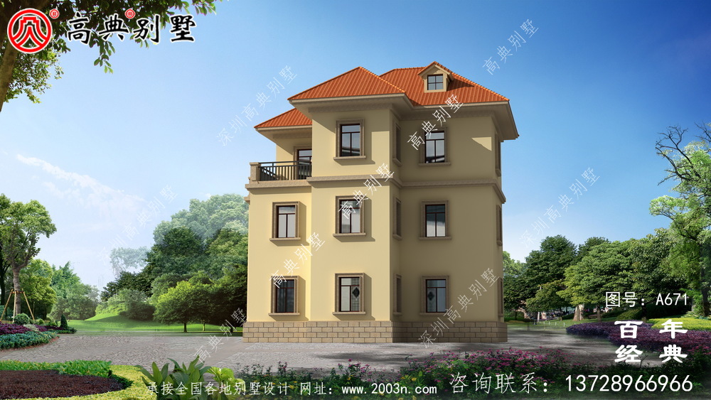新農(nóng)村建設(shè)三層鄉(xiāng)村別墅設(shè)計(jì)圖紙_農(nóng)村自建小別墅三層外觀圖