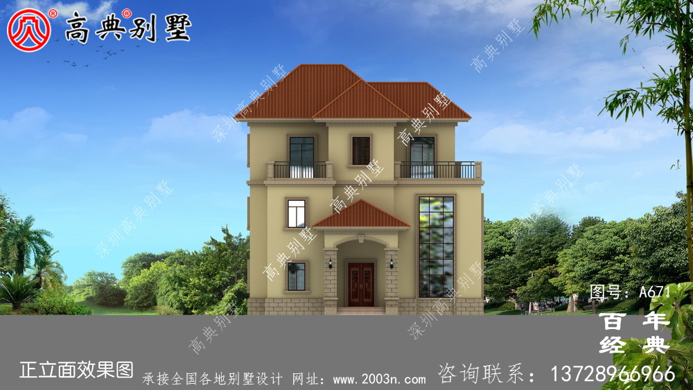 新農(nóng)村建設(shè)三層鄉(xiāng)村別墅設(shè)計(jì)圖紙_農(nóng)村自建小別墅三層外觀圖