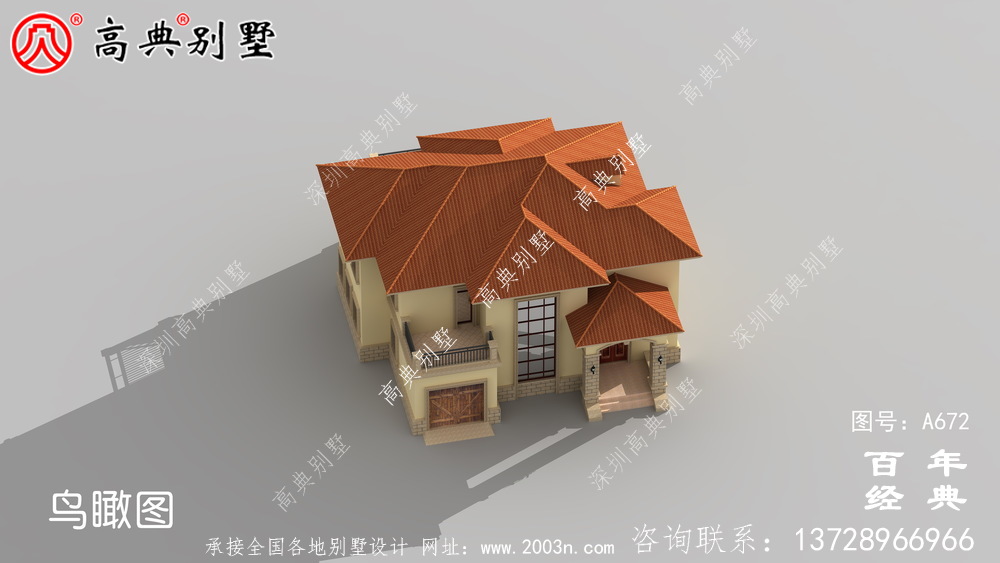 新農(nóng)村二層復(fù)式客廳別墅設(shè)計(jì)圖與效果圖_二層別墅外觀設(shè)計(jì)圖