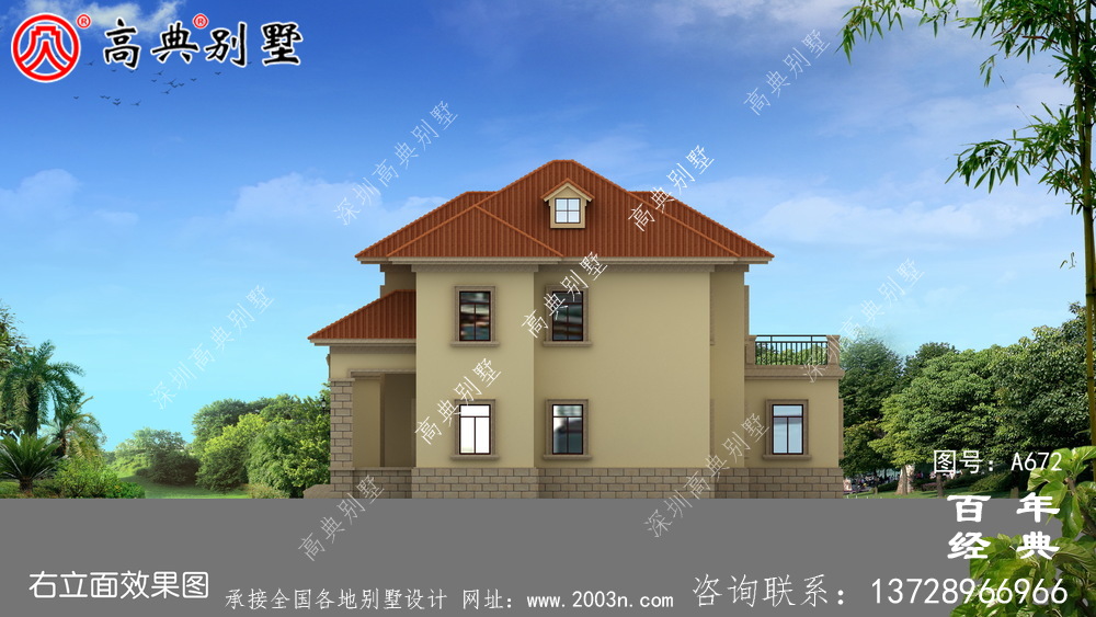 新農(nóng)村二層復(fù)式客廳別墅設(shè)計(jì)圖與效果圖_二層別墅外觀設(shè)計(jì)圖