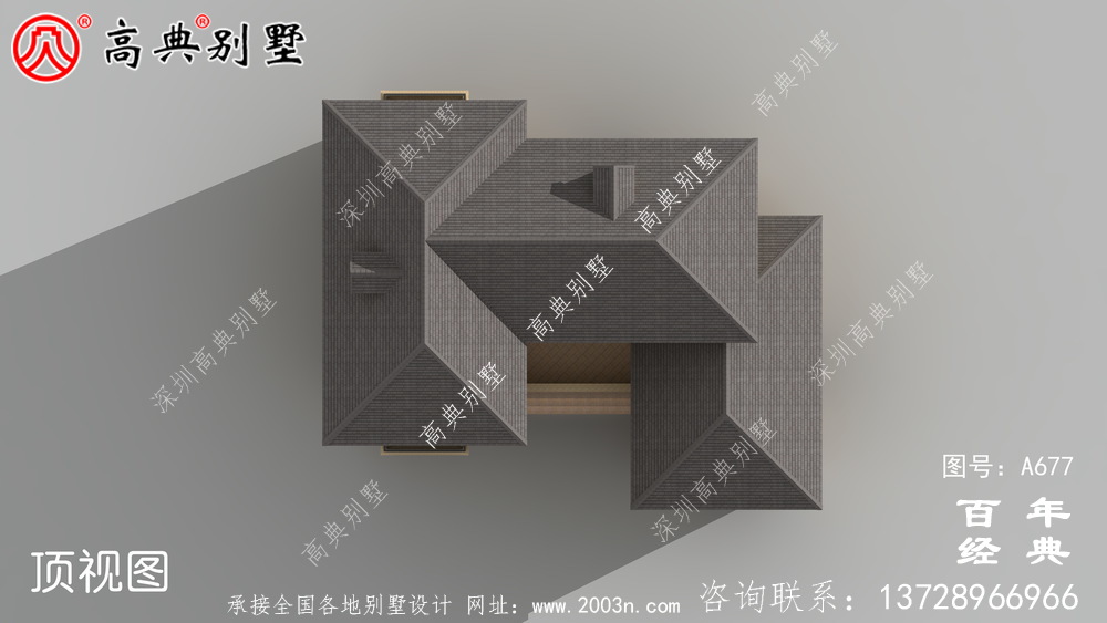 新農村復式三層鄉村別墅設計圖紙_三層別墅設計