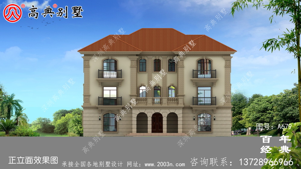 新農(nóng)村三層自建房設(shè)計圖紙帶陽臺_農(nóng)村小別墅外觀效果圖