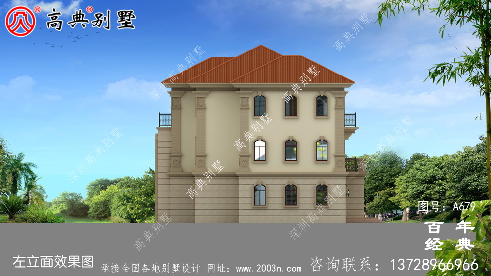 新農(nóng)村三層自建房設(shè)計圖紙帶陽臺_農(nóng)村小別墅外觀效果圖