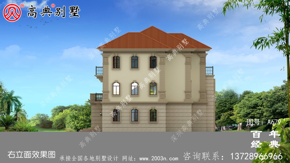 新農(nóng)村三層自建房設(shè)計圖紙帶陽臺_農(nóng)村小別墅外觀效果圖