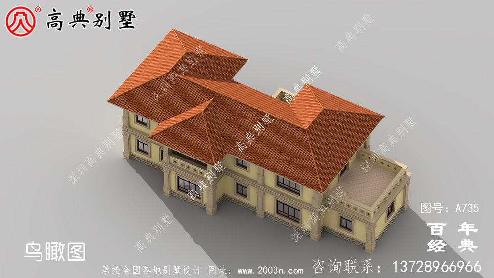 歐式二層帶陽臺車庫別墅設計效果圖_歐式二層別墅設計圖