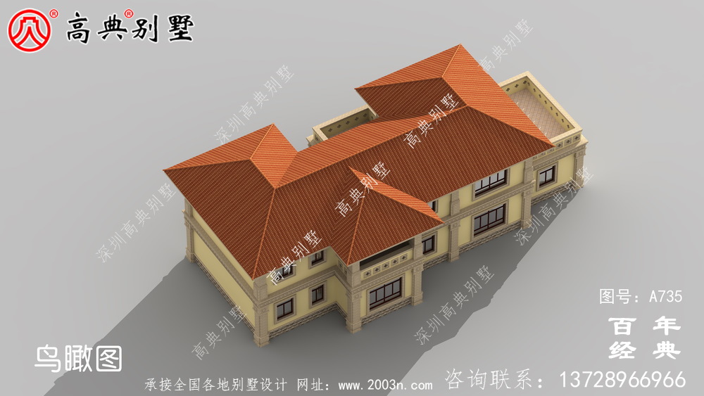 歐式二層帶陽臺車庫別墅設計效果圖_歐式二層別墅設計圖