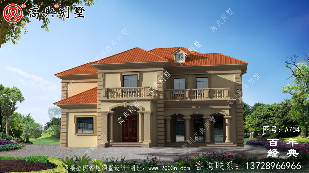 歐式兩層別墅實用設計圖紙_歐式兩層別墅外觀效果圖 歐式兩層別墅實用設計圖紙_歐式兩層別墅外觀效果圖