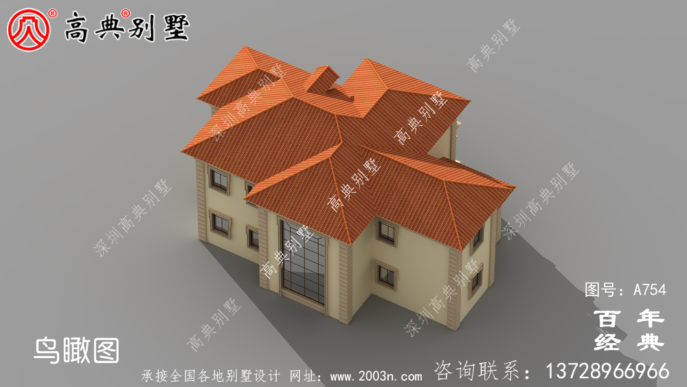 歐式兩層別墅實用設計圖紙_歐式兩層別墅外觀效果圖