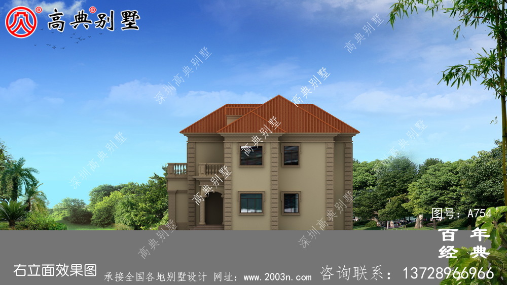 歐式兩層別墅實用設計圖紙_歐式兩層別墅外觀效果圖