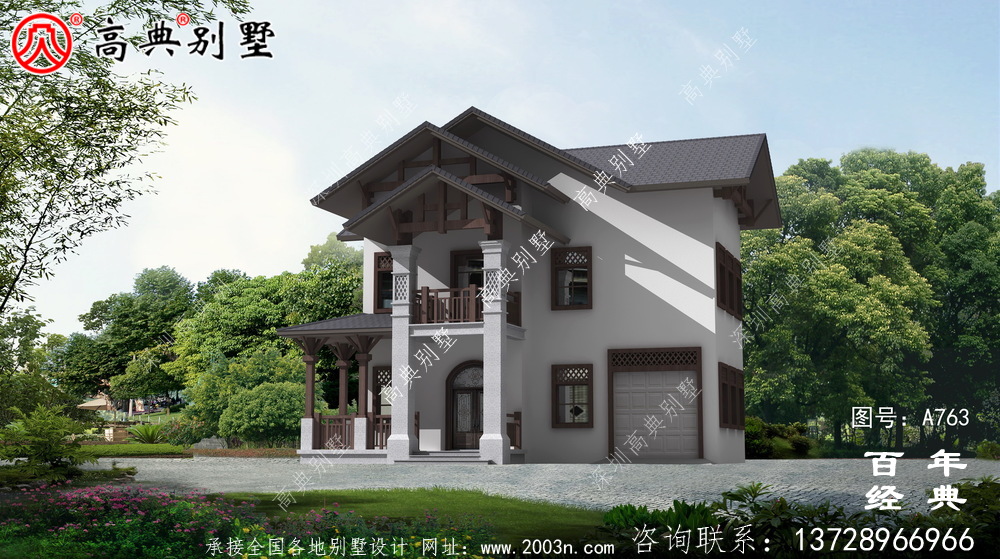 歐式二層別墅設(shè)計效果圖及施工圖紙_別墅設(shè)計圖紙