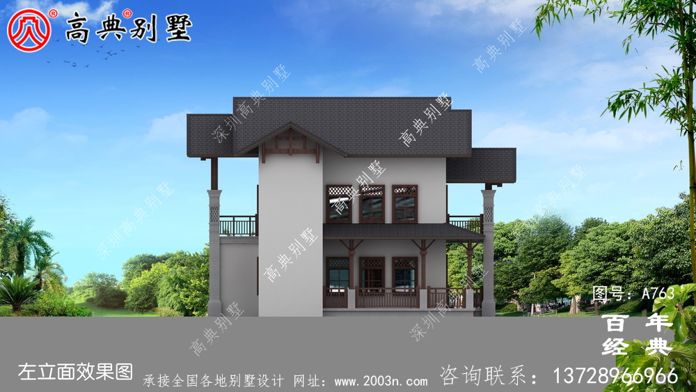 歐式二層別墅設(shè)計效果圖及施工圖紙_別墅設(shè)計圖紙