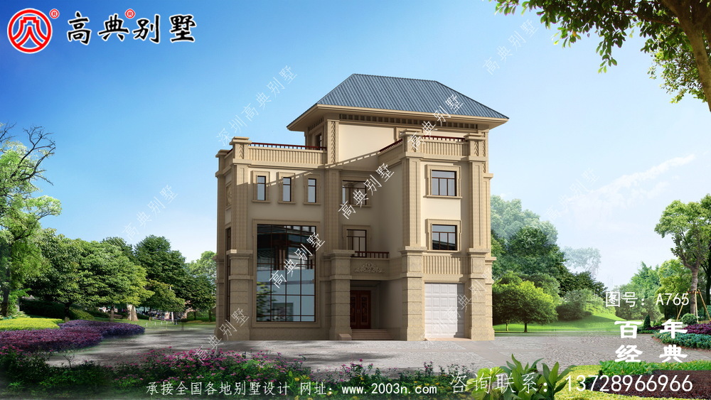 歐式四層復式別墅設計圖紙_歐式自建設計圖紙