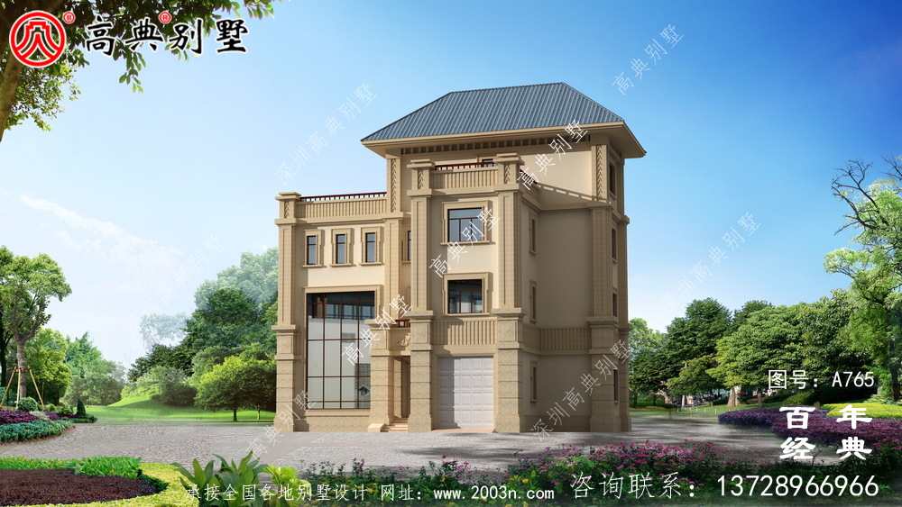 歐式四層復式別墅設計圖紙_歐式自建設計圖紙