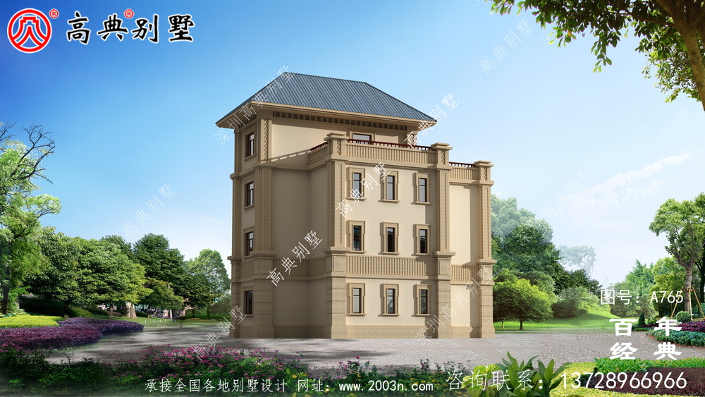 歐式四層復式別墅設計圖紙_歐式自建設計圖紙