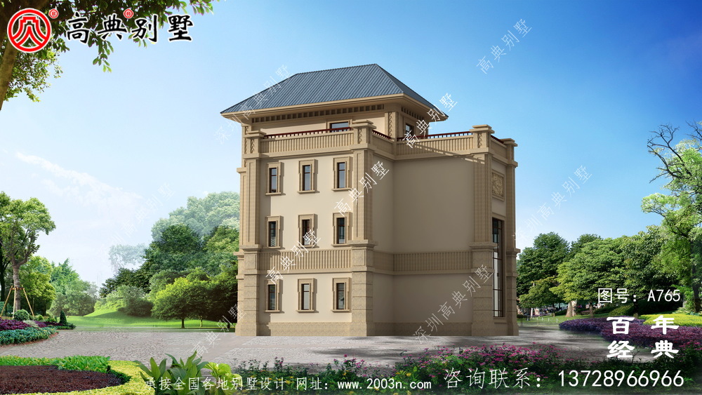 歐式四層復式別墅設計圖紙_歐式自建設計圖紙