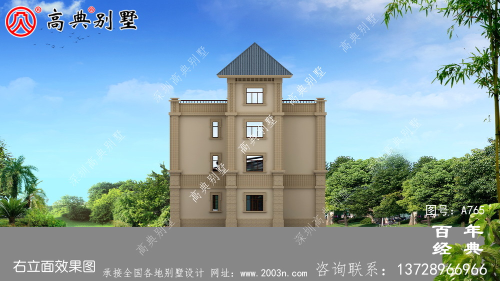 歐式四層復式別墅設計圖紙_歐式自建設計圖紙