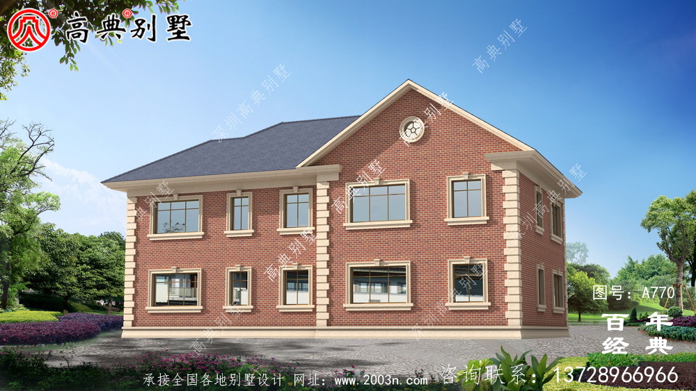 歐式二層車庫別墅設(shè)計(jì)圖與效果圖_別墅設(shè)計(jì)圖