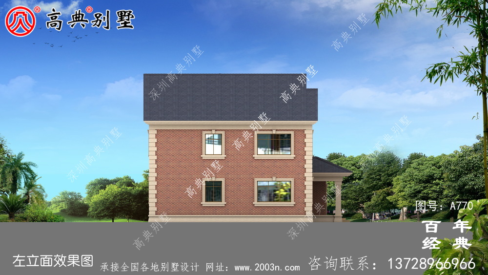 歐式二層車庫別墅設(shè)計(jì)圖與效果圖_別墅設(shè)計(jì)圖