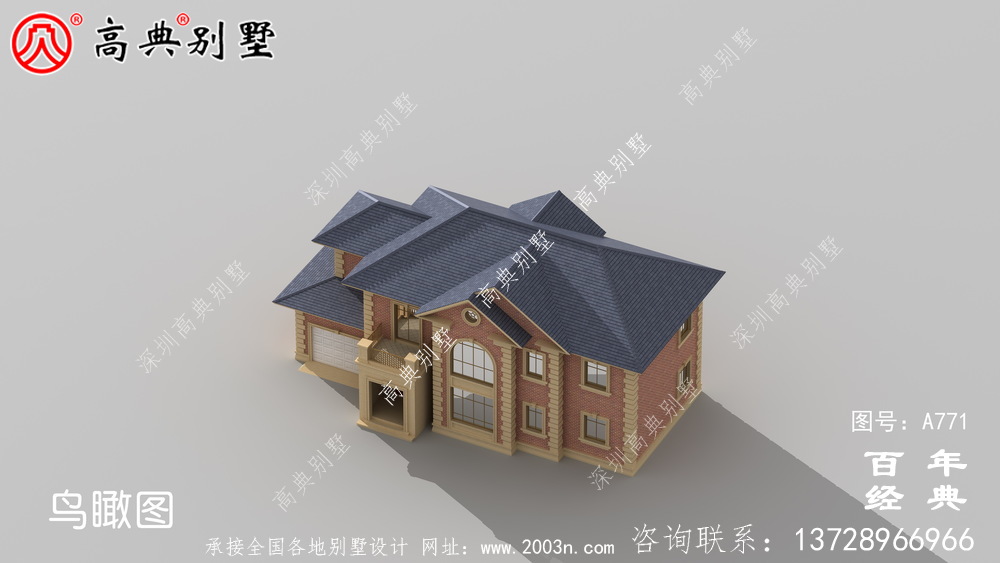 歐式二層車庫別墅設(shè)計(jì)圖與效果圖_ 二層別墅外觀效果圖
