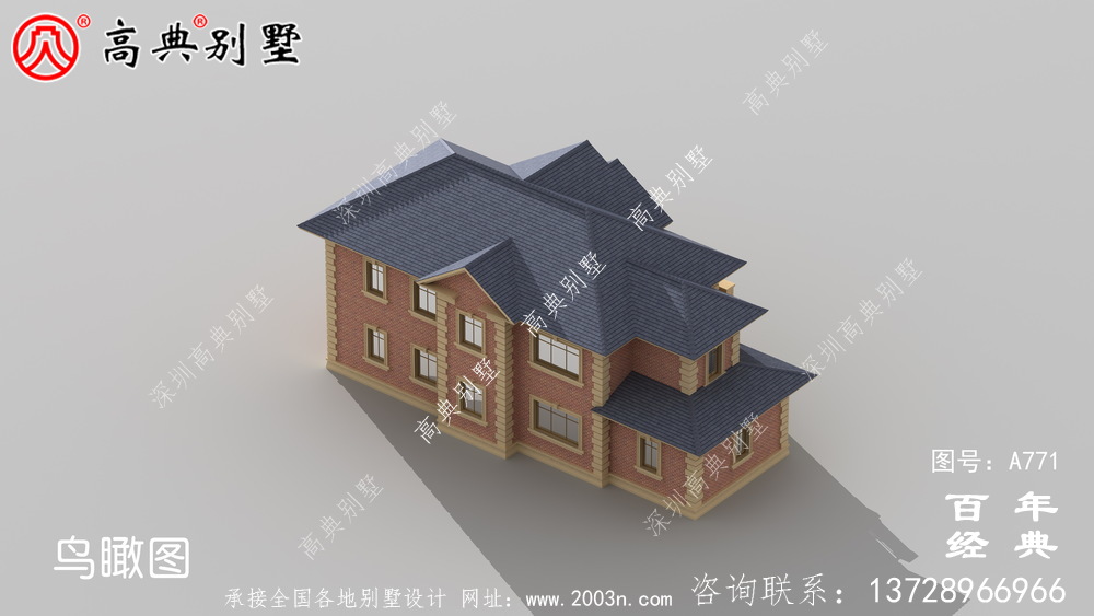 歐式二層車庫別墅設(shè)計(jì)圖與效果圖_ 二層別墅外觀效果圖