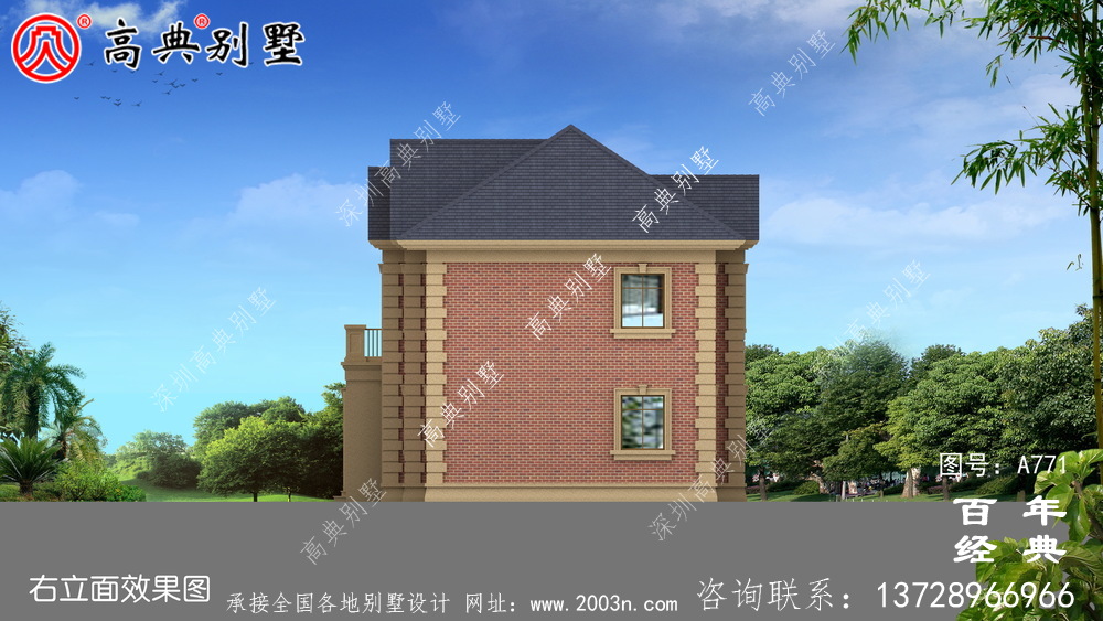 歐式二層車庫別墅設(shè)計(jì)圖與效果圖_ 二層別墅外觀效果圖