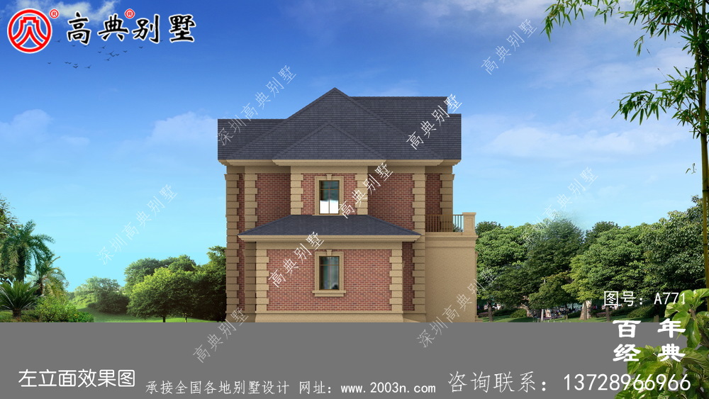 歐式二層車庫別墅設(shè)計(jì)圖與效果圖_ 二層別墅外觀效果圖