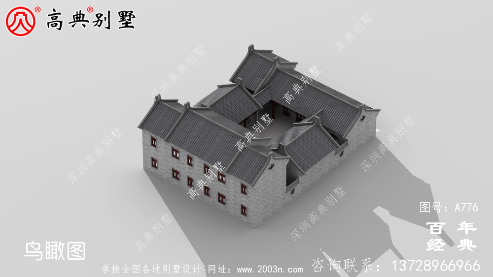 中式豪華別墅外觀設(shè)計(jì)圖紙_農(nóng)村二層別墅圖紙