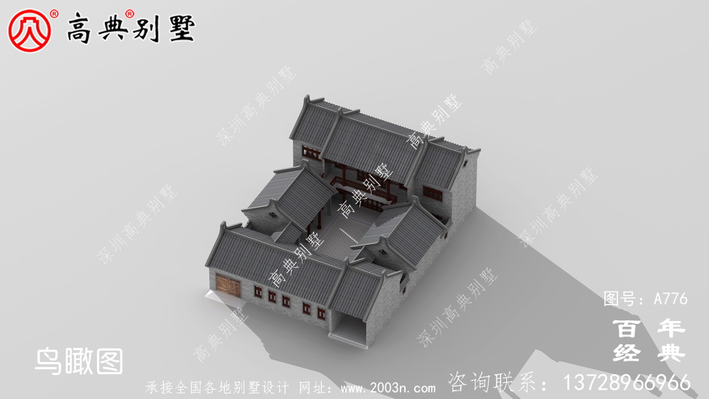 中式豪華別墅外觀設(shè)計(jì)圖紙_農(nóng)村二層別墅圖紙
