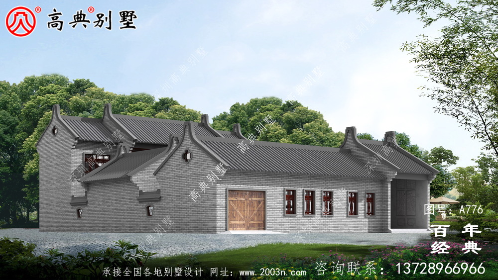 中式豪華別墅外觀設(shè)計(jì)圖紙_農(nóng)村二層別墅圖紙